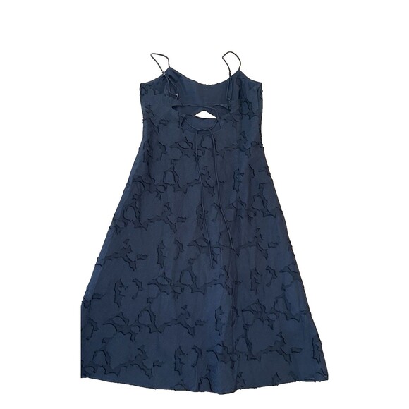 Banana Republic Navy Jacquard Cutout Lace-Up Midi Dress 12 NWT $160 Romantic - Picture 6 of 10